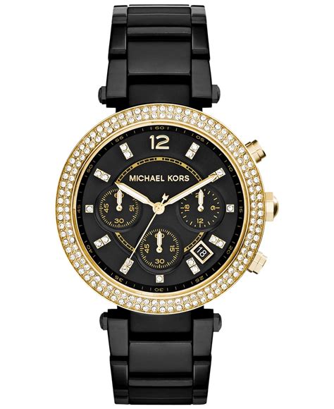 michael kors leather womens watch|macy's women's watches Michael Kors.